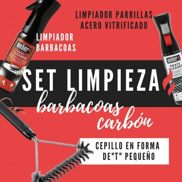 SET DE LIMPIEZA BARBACOAS DE CARBÓN
