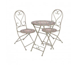 Conjunto Bistro Narbonne Mesa Ø60CM + 2 sillas